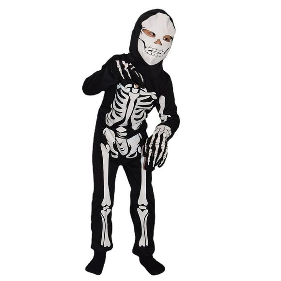 Kids' Skeleton Costume - Skeleton Ghost Role-Playing Outfit for Halloween - Picture 5 of 9